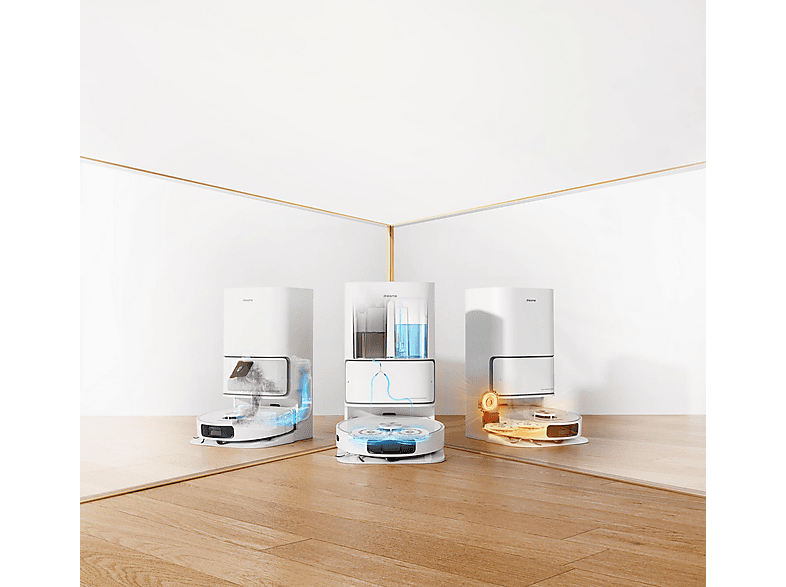 Robot aspirador - Dreame L10 Ultra, 250 W, Potencia de succión 5,3 kPa, Depósito 0,35 l, Autonomía 150 min, Blanco
