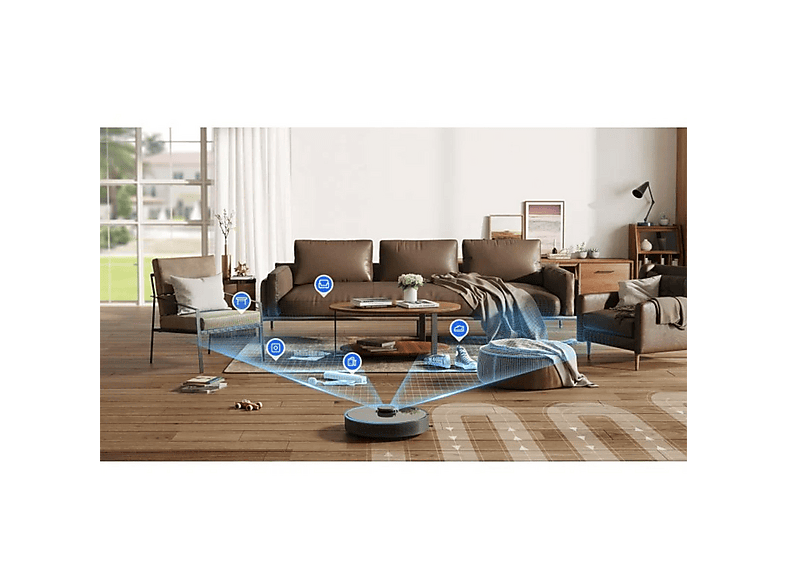 Robot aspirador - Dreame D10s Plus, 46 W, Potencia de succión 5000 kPa, Depósito 0,4 l, Autonomía 150 min, Negro