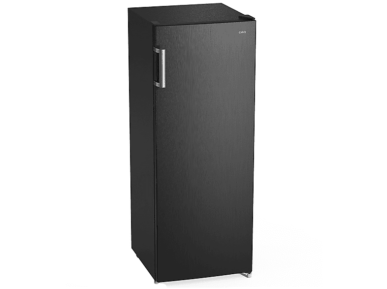 Congelador vertical - Chiq FSD166NE4E, 166 L, No Frost, Multi-Air-Flox, 5 Cajones, 1443 mm, Color Inox Oscuro