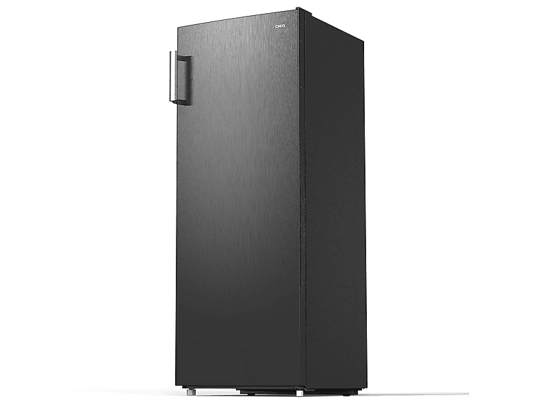 Congelador vertical - Chiq FSD166NE4E, 166 L, No Frost, Multi-Air-Flox, 5 Cajones, 1443 mm, Color Inox Oscuro