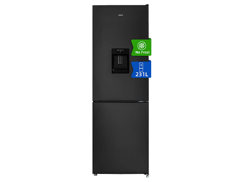 Frigorífico combi - Chiq FBM228NE4DE, No Frost Total, Deposito Agua 2L, No Frost, Altura 170 cm, Capacidad 231 l, Color Inox Oscuro