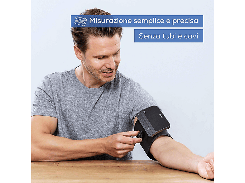 Tensiómetro - Beurer BM81, Apagado automático, Plata