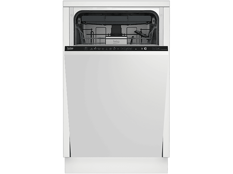 Lavavajillas integrable 45 cm - Beko DIS48120, 11 servicios, 8 programas, 448 mm, Inox