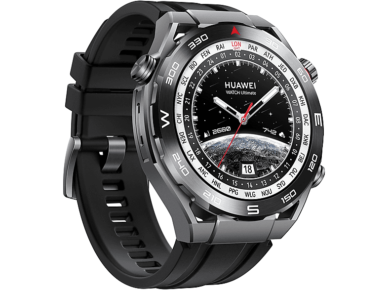 Smartwatch - Huawei WATCH ULTIMATE BLACK, 22 mm, Negro