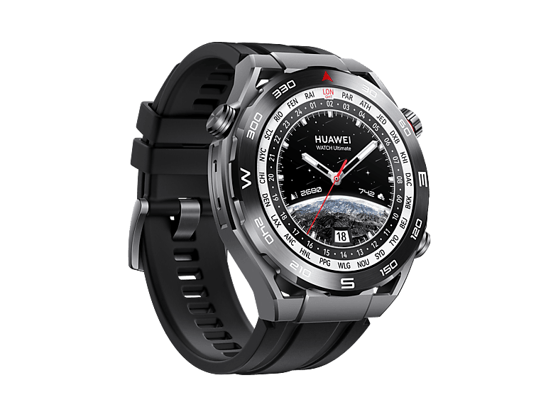 Smartwatch - Huawei WATCH ULTIMATE BLACK, 22 mm, Negro