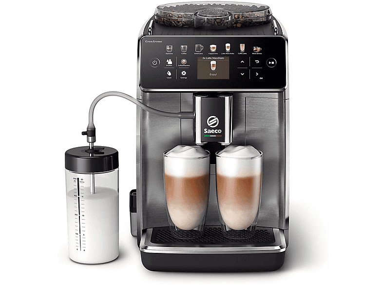 Cafetera Express - Saeco GranAroma, 15 bar, 1500 W, 0,6 l, 2 tazas, Negro