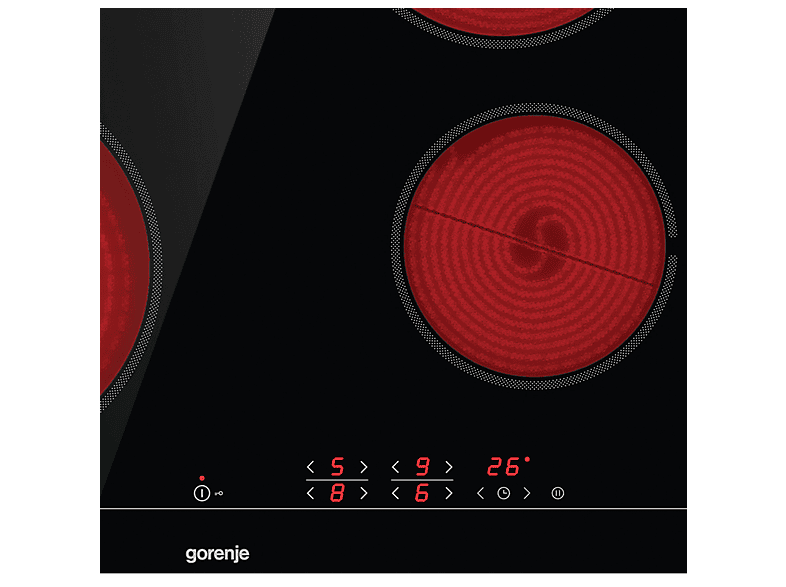 Placa de vitrocerámica - Gorenje ECT 641 BSC, 4 zonas, 595 mm, Negro