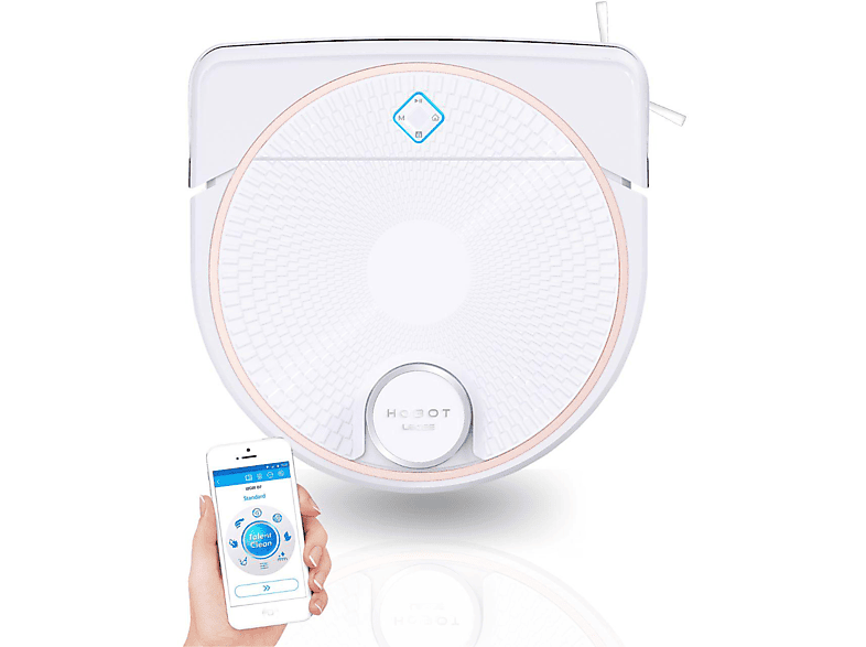 Robot aspirador friegasuelos - Smartbot Hobot HOBOT LEGEE-D7, 19,95 W, Depósito 500 ml, Autonomía 130 min, Blanco