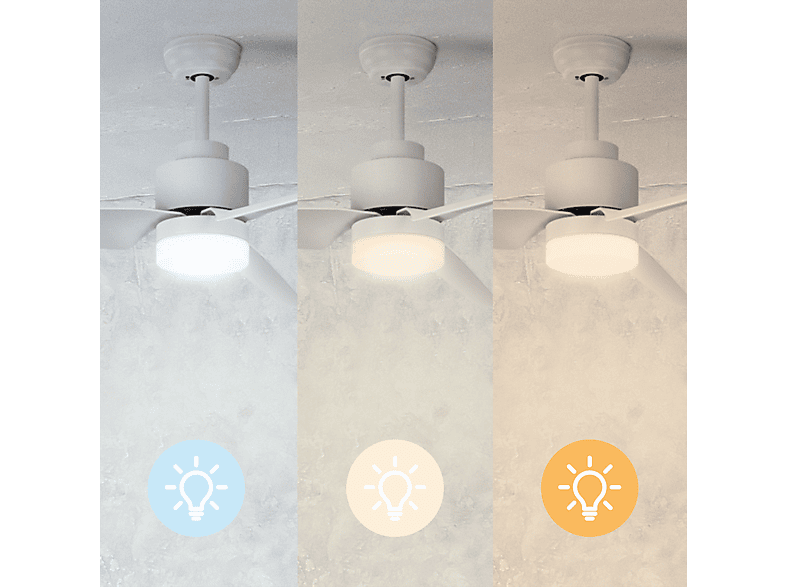 Ventilador de Techo - Spc SPC CONFORTO DC MAX 2, 43 W, 6 velocidades, Blanco