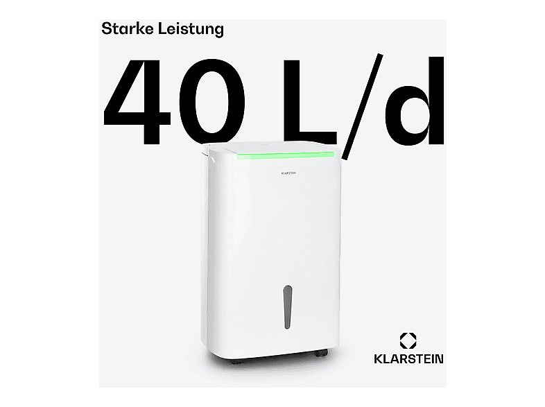 Deshumidificador - Klarstein DryFy Connect 40, 7 l, 45 m², Blanco