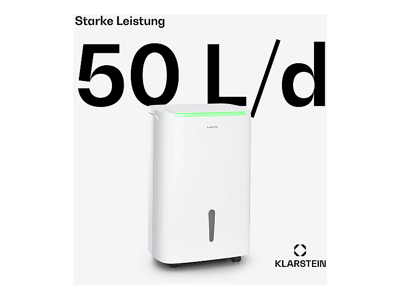 Deshumidificador - Klarstein DryFy Connect, 7 l, 55 m², Blanco