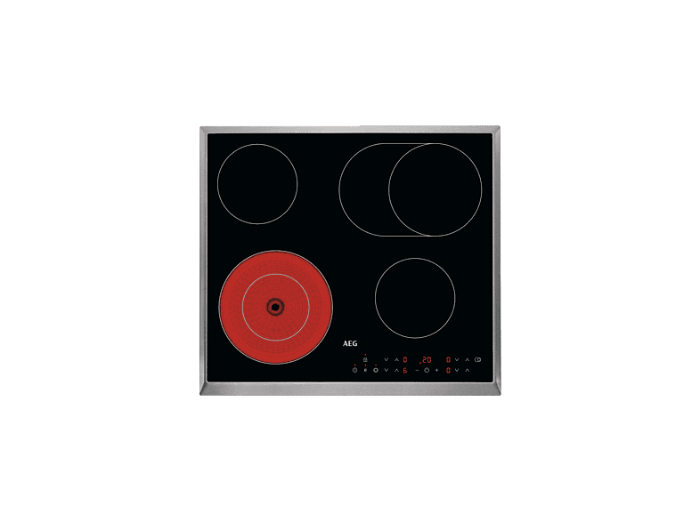 Placa de vitrocerámica - AEG HK634060XB, 4 zonas, 576 mm, Negro