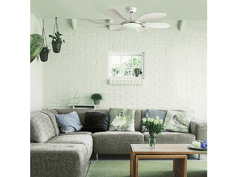 Ventilador de techo - Wonderlamp MARY, 25 W, 5 velocidades, Blanco