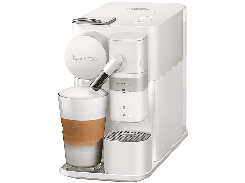 Cafetera de cápsulas - Delonghi EN510.W LATTISSIMA ONE NEW OR, 19 bar, 165 ml, 1450 W, Blanco