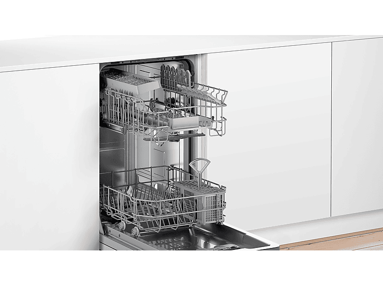 Lavavajillas integrable 45 cm - Bosch SPV2IKX10E, 9 servicios, 5 programas, 448 mm, Blanco