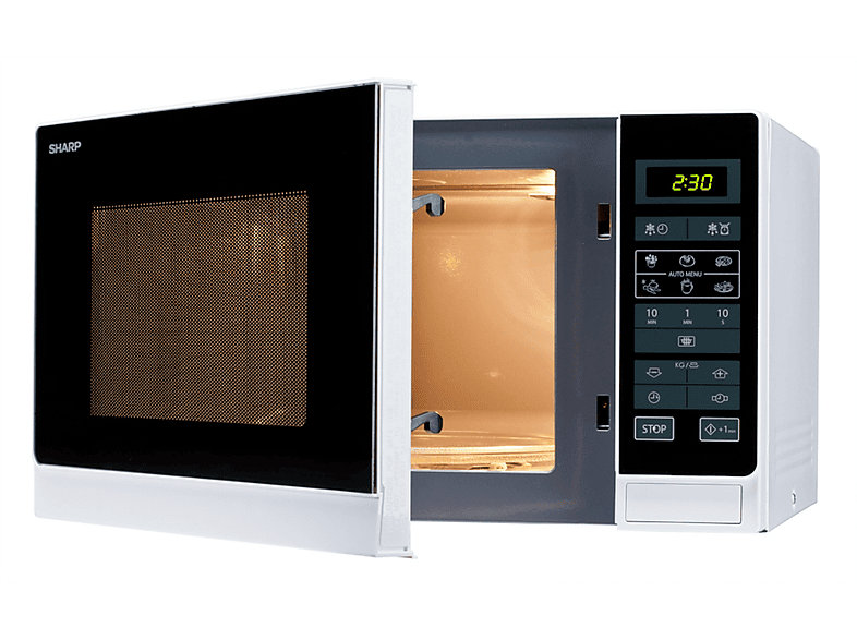 Microondas libre instalación - Sharp 18100100, 900 W, 25 l, Inox