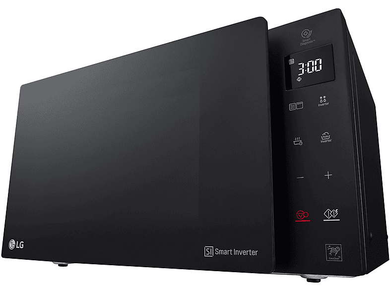 Microondas libre instalación - LG MH6535GIS, 900 W, 5 potencia, 25 l, Negro