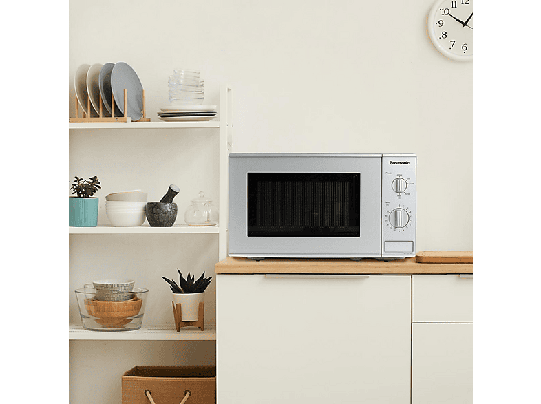 Microondas libre instalación - Panasonic NN-E221MMEPG, 800 W, 5 potencia, 20 l, Gris