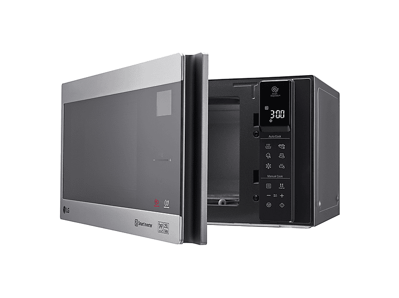Microondas - LG MS2595CIS, 1000 W, 5 potencia, 25 l, Inox