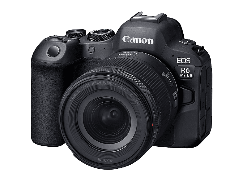 Cámara EVIL - Canon EOS R6 MARK II + RF 24-105mm f/4-7.1 IS STM, 25,6 megapixel, CMOS, Full HD 1080p, Negro