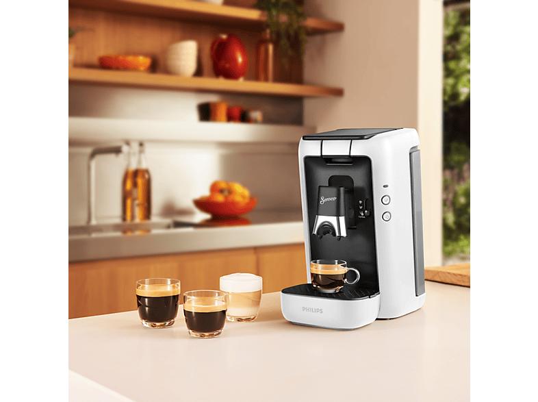Cafetera de cápsulas - Philips CSA260/10, 1 bar, 1450 W, Blanco