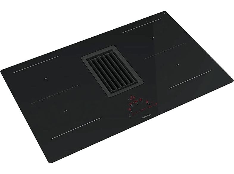 Placa inducción con campana integrada - Mepamsa 340.0691.846 INDU PRO, 7.4 kW, 9 velocidades, Escape/Convección cambiable, Negro