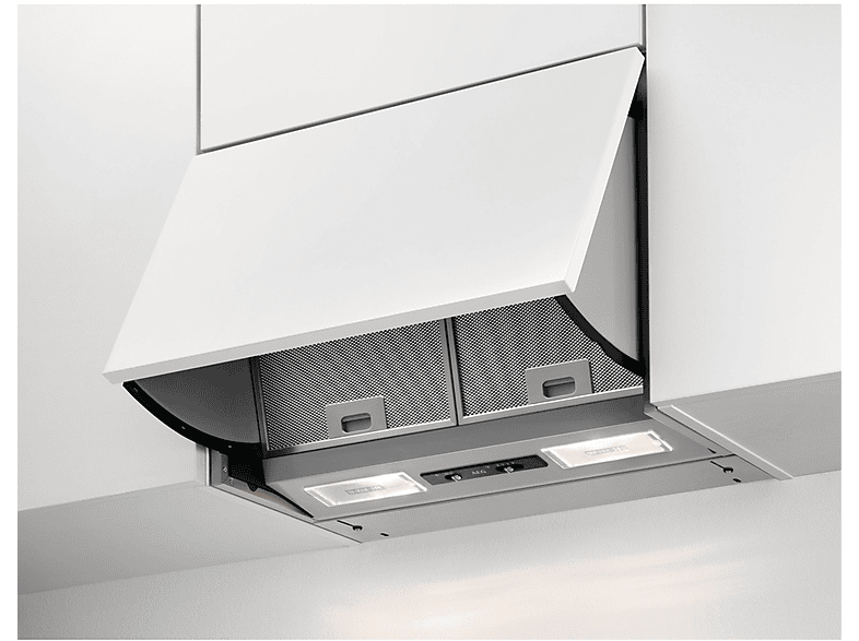 Campana convencional - AEG DEB2631S, 3 velocidades, 370 m³/h, 598 mm, Plata