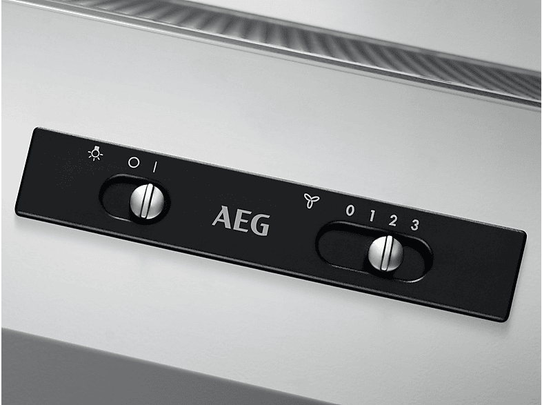 Campana convencional - AEG DEB2631S, 3 velocidades, 370 m³/h, 598 mm, Plata