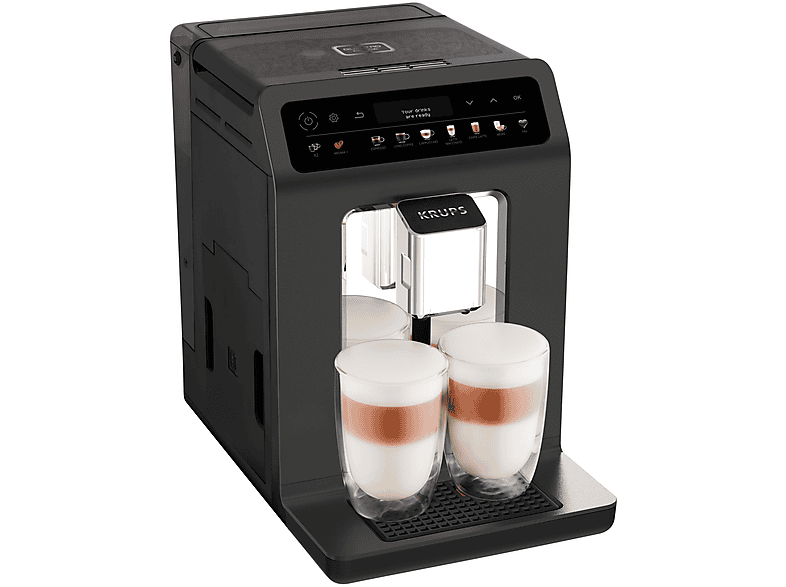Cafetera express - Krups EA895N10, 15 bar, 1450 W, 9 tazas, Preto