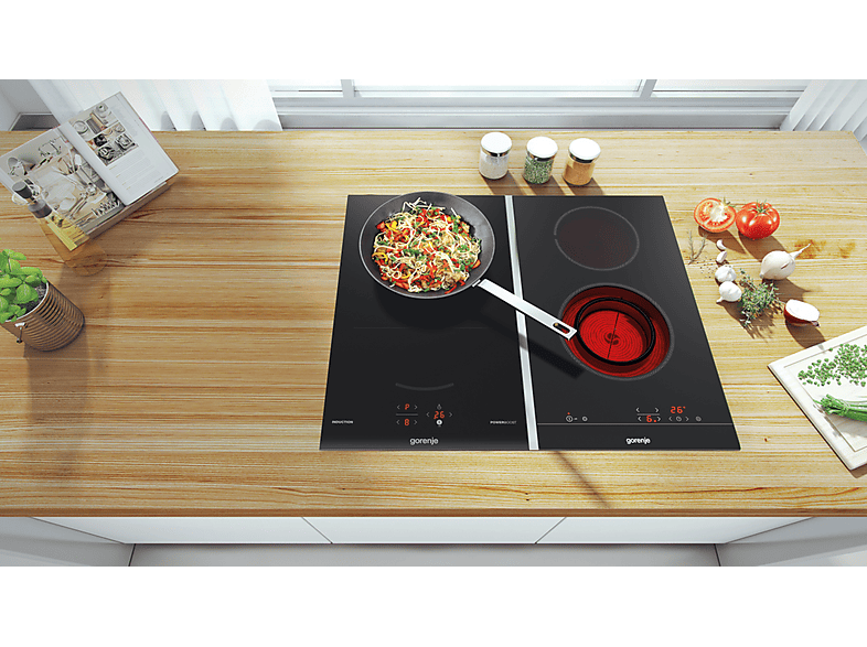 Placa de vitrocerámica - Gorenje ECT322BCSC, 2 zonas, 300 mm, Negro
