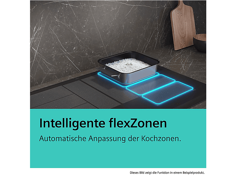 Placa de inducción - Siemens EX675LXC1E, 4 zonas, 60,2 cm, Inox