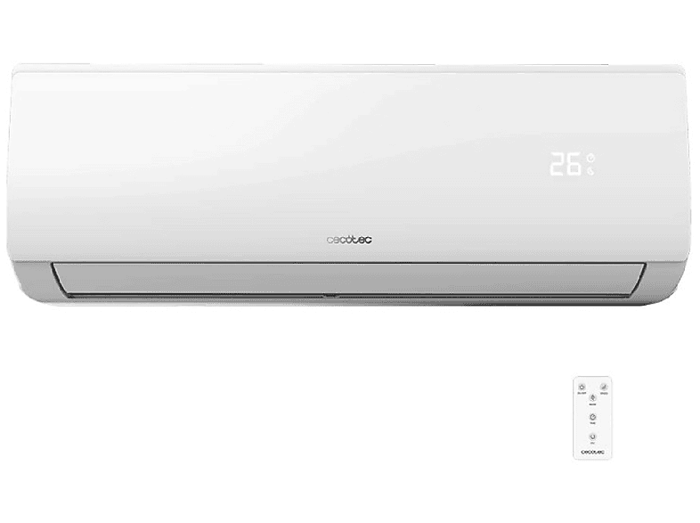 Split 1x1 - Cecotec 8181 SPLIT AIRCLIMA 9000 SMARTFRESH, 9000 fg/h, Función Inverter, Blanco