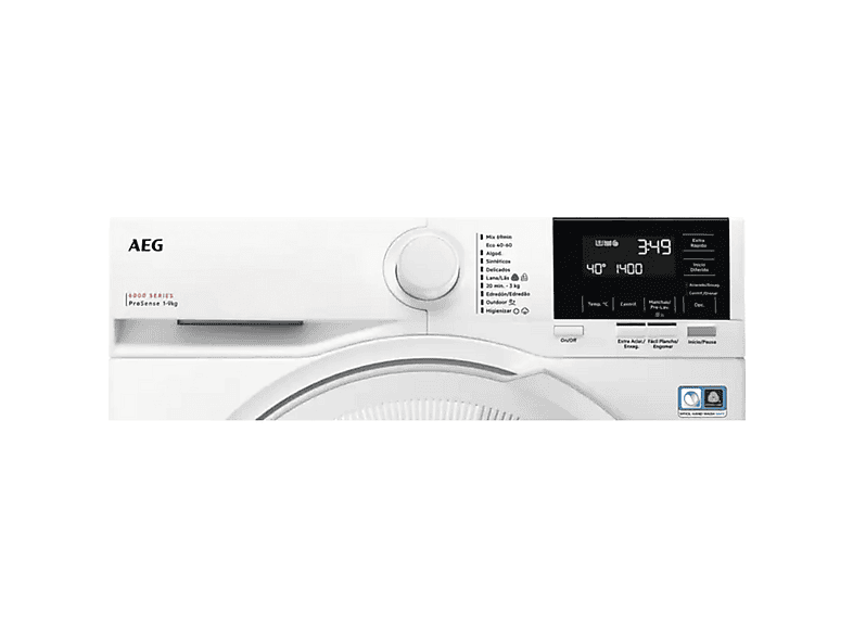 Lavadora carga frontal - AEG LFR6194O2B, 9 kg, 1,400 rpm, 10 programas, Blanco