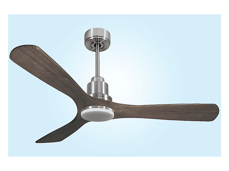 Ventilador de techo - Purline MoyoD132C04LED64547, 18 W, 6 velocidades, Plata