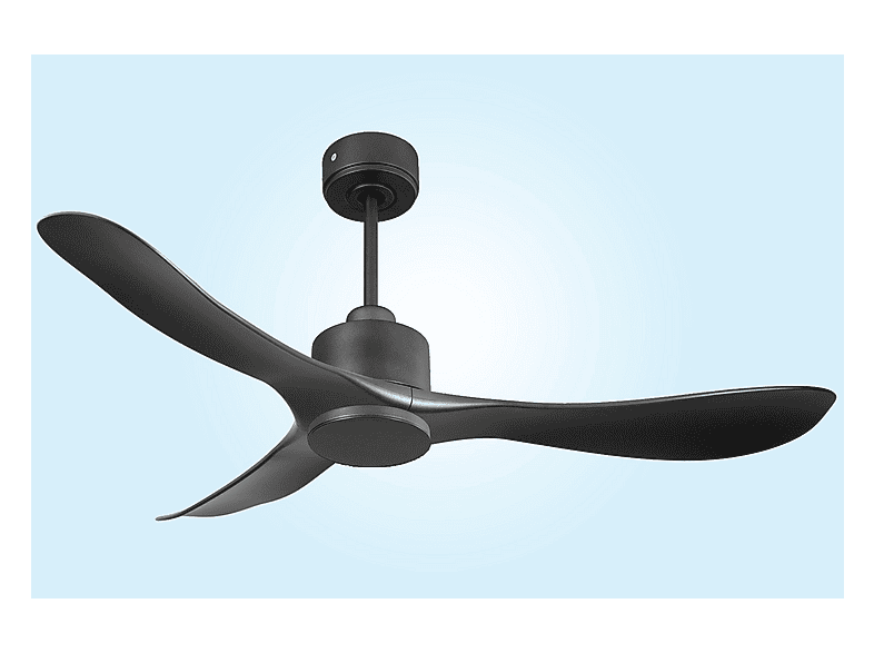 Ventilador de techo - Purline TiomanD132C0365189, 6 velocidades, Negro