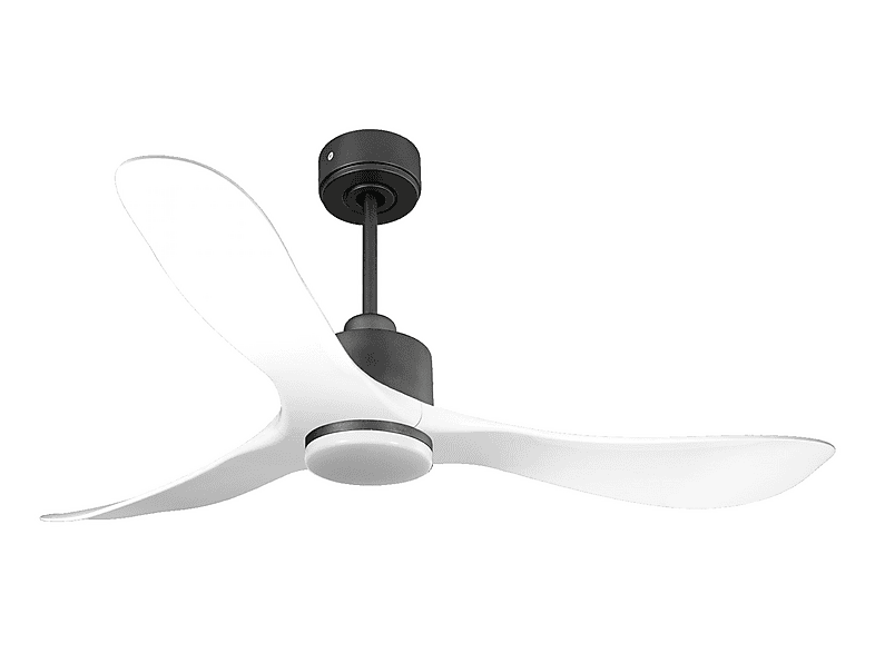 Ventilador de techo - Purline TongaD132C03LED65251, 18 W, 6 velocidades, Negro