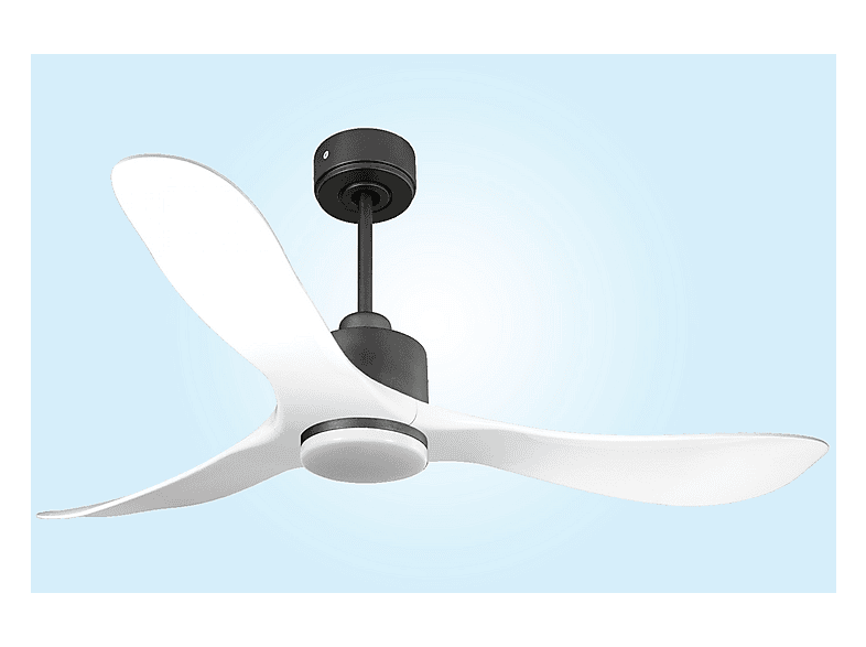 Ventilador de techo - Purline TongaD132C03LED65251, 18 W, 6 velocidades, Negro