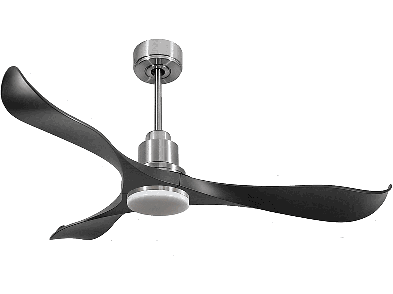 Ventilador de techo - Purline UtilaD132C04LED64530, 18 W, 6 velocidades, Plata