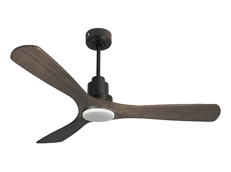 Ventilador de techo - Purline MoyoD132C04LED67265, 18 W, 6 velocidades, Negro