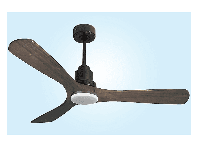 Ventilador de techo - Purline MoyoD132C04LED67265, 18 W, 6 velocidades, Negro