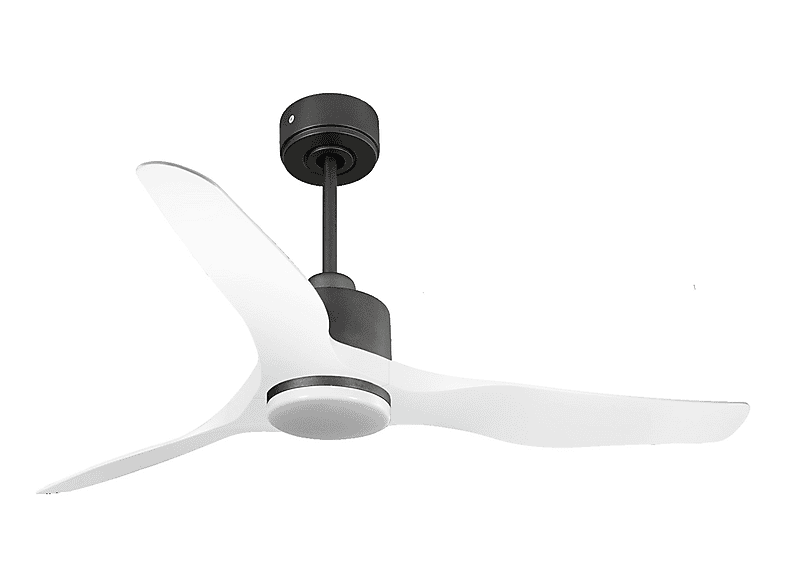 Ventilador de techo - Purline ThassosD127C03LED65254, 18 W, 6 velocidades, Negro