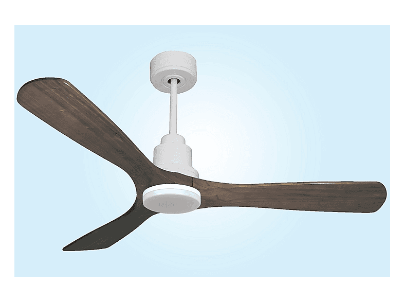 Ventilador de techo - Purline MoyoD132C04LED66871, 18 W, 6 velocidades, Blanco