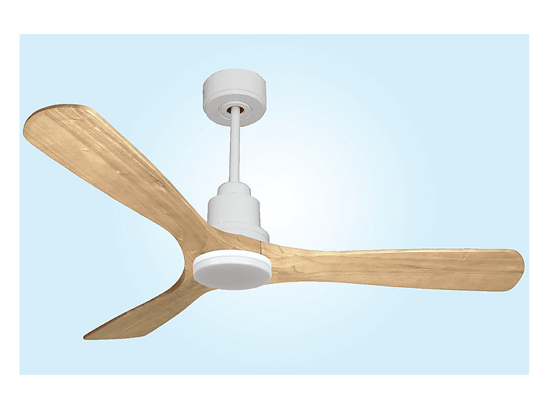 Ventilador de techo - Purline ParosD132C04LED64466, 18 W, 6 velocidades, Blanco