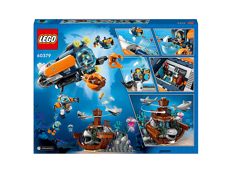 Juego de construcción - LEGO Set de juguetes de construcción LEGO® City 60379 Submarino de Exploración Profundidades (842 piezas)
