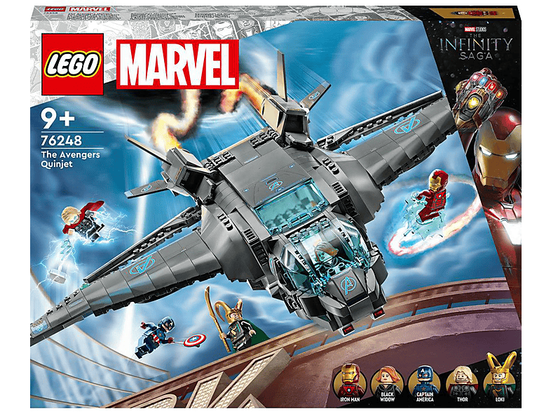 Juego de construcción - LEGO Set de juguetes de construcción LEGO® Marvel 76248 Quinjet de los Vengadores (795 piezas), edad recomendada: 9 año(s)