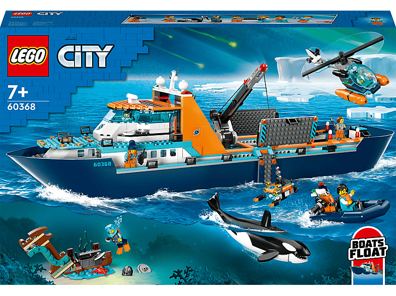 Juego de construcción - LEGO Set de juguetes de construcción LEGO® City 60368 Exploradores del Ártico: Barco (815 piezas), edad recomendada: 7 año(s)