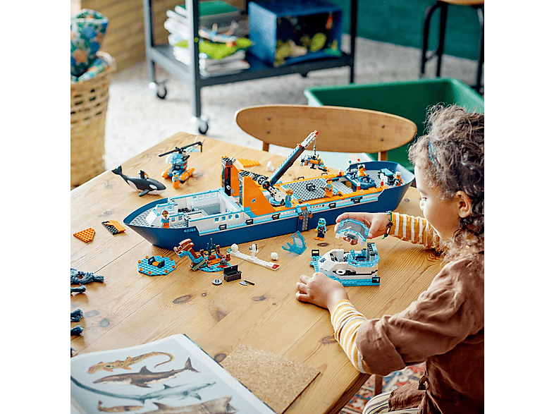 Juego de construcción - LEGO Set de juguetes de construcción LEGO® City 60368 Exploradores del Ártico: Barco (815 piezas), edad recomendada: 7 año(s)