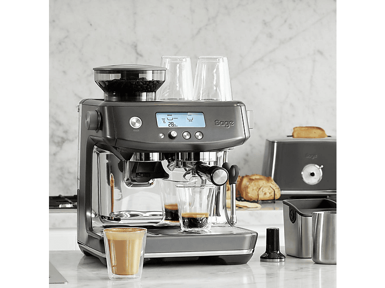 Cafetera express - Sage the Barista Pro, 15 bar, 1650 W, 480 ml, 2 tazas, Negro