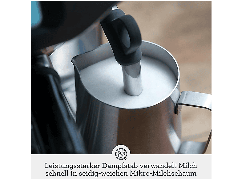 Cafetera express - Sage the Barista Pro, 15 bar, 1650 W, 480 ml, 2 tazas, Negro