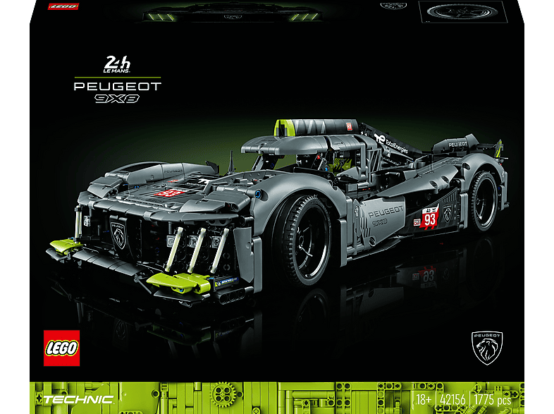 Juego de construcción - LEGO Kit de construcción LEGO® Technic 42156 PEUGEOT 9X8 24H Le Mans Hybrid Hypercar (1775 piezas)